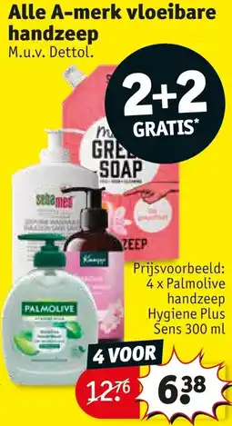 Kruidvat Alle A-merk vloeibare handzeep aanbieding