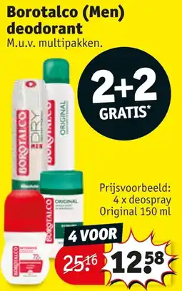 Kruidvat Borotalco (Men) deodorant aanbieding