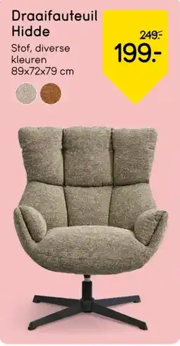 Leen Bakker Draaifauteuil Hidde aanbieding