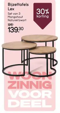 Leen Bakker Bijzettafels Lex aanbieding