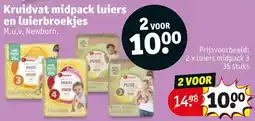 Kruidvat Kruidvat midpack luiers en luierbroekjes aanbieding