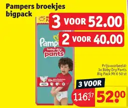 Kruidvat Pampers broekjes aanbieding