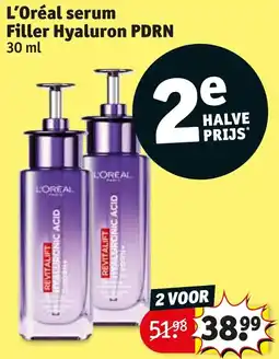 Kruidvat L'Oréal serum Filler Hyaluron PDRN aanbieding