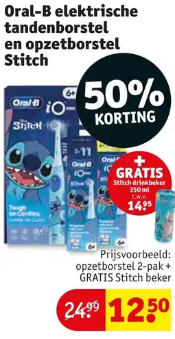 Kruidvat Oral-b elektrische tandenborstel en opzetborstel stitch aanbieding