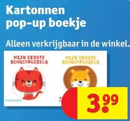Kruidvat kartonnen pop-up boekje aanbieding