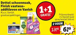 Kruidvat Dettol schoonmaak, Finish vaatwas-additieven en Vanish aanbieding