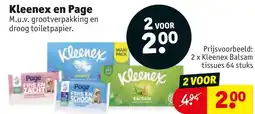 Kruidvat Kleenex en Page aanbieding