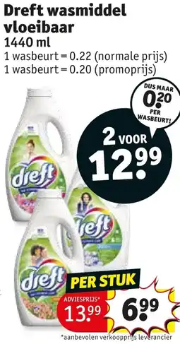 Kruidvat Dreft wasmiddel vloeibaar aanbieding