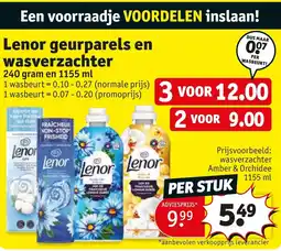 Kruidvat Lenor geurparels en wasverzachter aanbieding