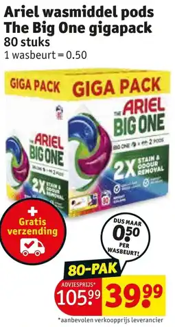 Kruidvat Ariel wasmiddel pods aanbieding