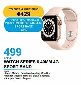 EHBO PC Apple watch series 6 40mm 4g sport band aanbieding