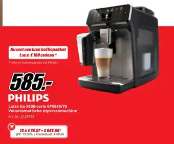 Philips latte go 5500-serie ep5549/70 volautomatische espressomachine