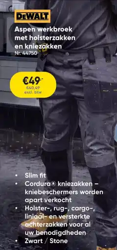 Toolstation Aspen werkbroek met holsterzakken en kniezakken aanbieding