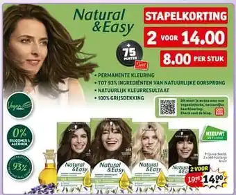 Kruidvat natural & easy 560 kastanje bruin aanbieding