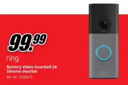 MediaMarkt ring battery video doorbell 2k slimme deurbel aanbieding