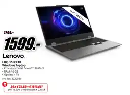 MediaMarkt Lenovo LOQ 15IRX10 Windows laptop aanbieding