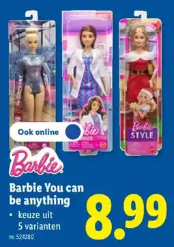 Lidl barbie you can be anything aanbieding