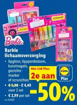 Lidl Barbie lichaamsverzorging aanbieding