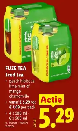 Lidl Fuze tea Iced tea aanbieding
