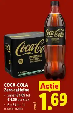 Lidl Coca-Cola Zero caffeine aanbieding