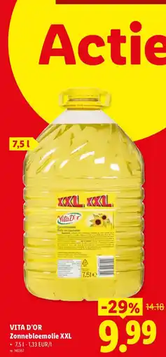 Lidl Vita D'or zonnebloemolie xxl aanbieding