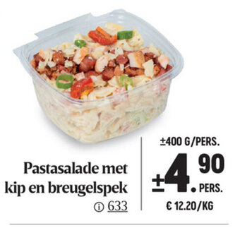 Buurtslagers Pastasalade met kip en breugelspek aanbieding