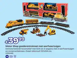 Dreamland Motor Shop goederentreinset met werfvoertuigen aanbieding