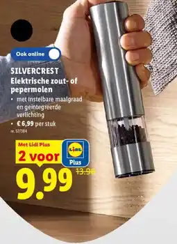 Lidl Elektrische zout- of pepermolen aanbieding