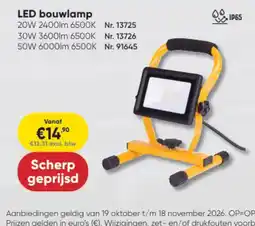 Toolstation LED bouwlamp aanbieding