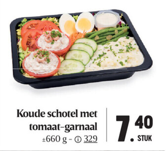 Buurtslagers Koude schotel met tomaat-garnaal aanbieding