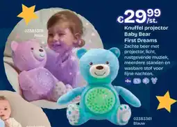 Dreamland Knuffel projector Baby Bear First Dreams aanbieding