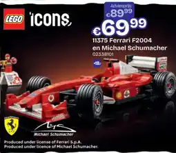 Dreamland lego icons 11375 ferrari f2004 en michael schumacher aanbieding