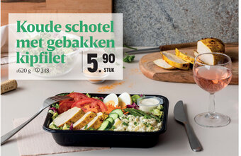 Buurtslagers Koude schotel met gebakken kipfilet aanbieding