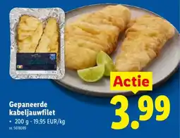 Lidl Gepaneerde kabeljauwfilet aanbieding