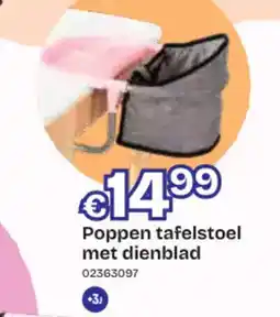 Dreamland Poppen tafelstoel met dienblad aanbieding