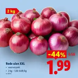 Lidl Rode uien XXL aanbieding