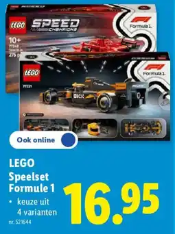 Lidl LEGO Speelset Formule 1 aanbieding