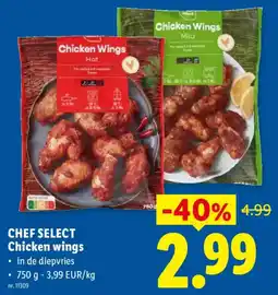 Lidl Chef select chicken wings aanbieding