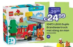 Dreamland lego duplo brandweertruck met slang en man aanbieding