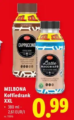 Lidl Milbona koffiedrank xxl aanbieding