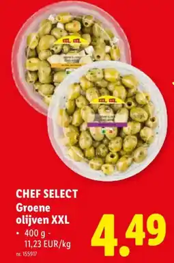 Lidl Chef select groene olijven xxl aanbieding