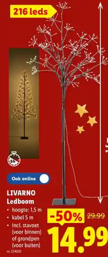 Lidl Livarno ledboom aanbieding