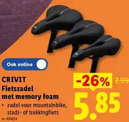 Lidl Fietszadel met memory foam aanbieding