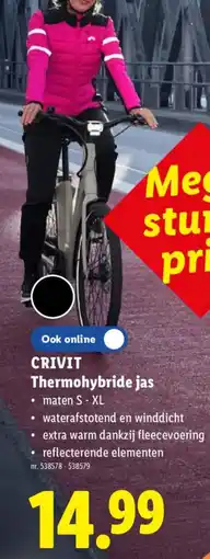Lidl Crivit thermohybride jas aanbieding