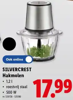 Lidl Silvercrest hakmolen aanbieding