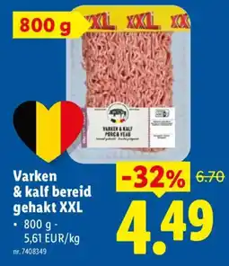 Lidl Varken & kalf bereid gehakt XXL aanbieding