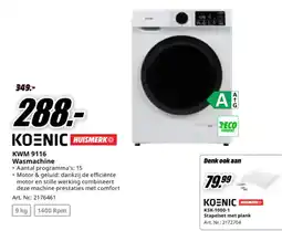MediaMarkt Koenic Wasmachine KWM 9116 aanbieding
