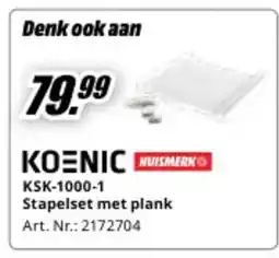 MediaMarkt Koenic Stapelset met Plank KSK-1000-1 aanbieding