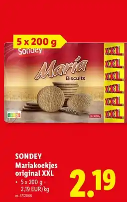 Lidl Sondey mariakoekjes original xxl aanbieding