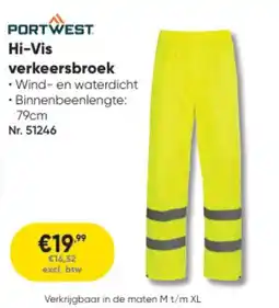 Toolstation Port West Hi-Vis Verkeersbroek aanbieding
